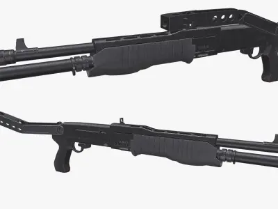 Franchi SPAS-12 Free low-poly 3D model