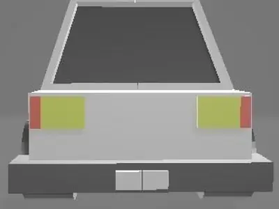 Blocky Truck Free low-poly 3D model