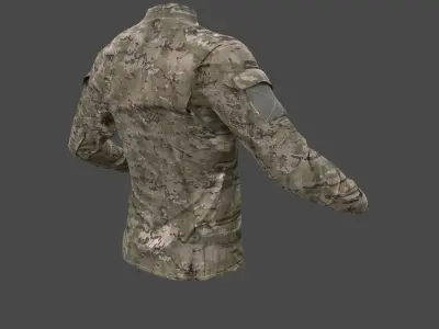 Military Combat Shirt Low-poly 3D model