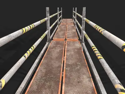 Metal Scaffolding - 2 parts  Low-poly 3D model