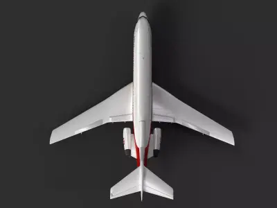 Boeing 727   High Quality Detailed 3D Model    Low-poly 3D model