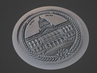 Building House Pendant Medallion 3D print model 18