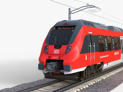 Bombardier TALENT Train Regodb Rigged Animated 3D model