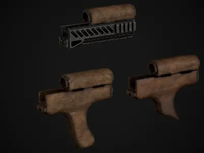 AKM-AK74 Attachments Vol 01 Low-poly 3D model