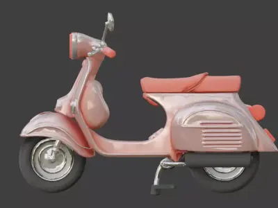 Stylized 3D Valentine   Motorcycle Model Low-poly 3D model