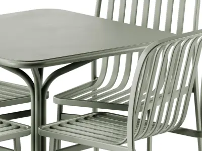 Kano Chair and Jos Square Table by Babel D 3D model