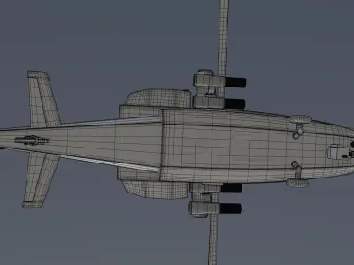 Attack Helicopter 3D model 4