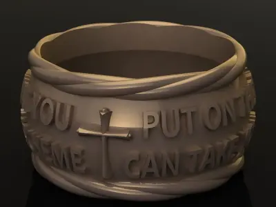 bible verse ring 3D print model