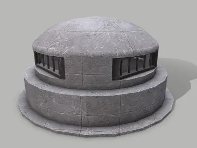Military Bunker 9 Low-poly 3D model