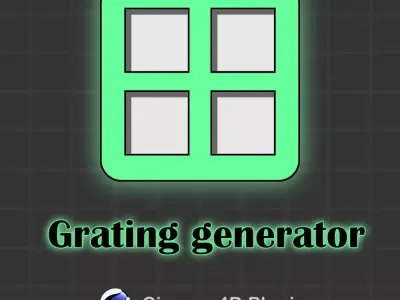 Grating Generator Cinema 4D Plugin Create Grids Louvers Blinds 3D model