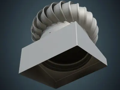 Roof Turbine 1A Low-poly 3D model