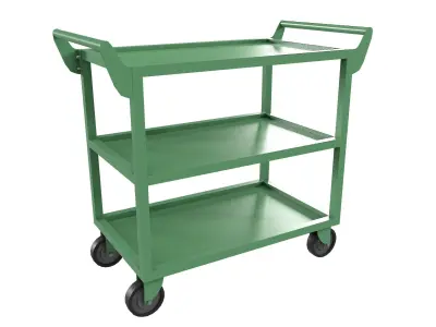 Realistic painted Cart Low-poly 3D model