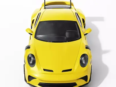  High Performance Yellow Sports Coupe 3D model