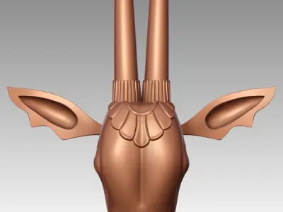 Cow Head-Wood carving 3D print model