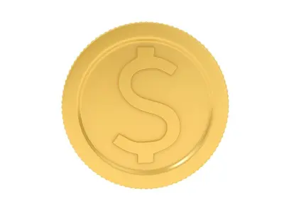 dollar coin 3D model