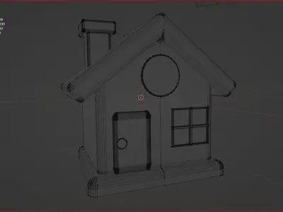 House cartoon icon 3D model