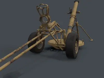 2S12 Sani 120mm Mortar Low-poly 3D model