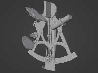 Sextant Low-poly 3D model