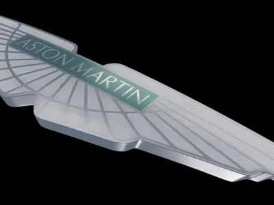 aston martin badge logo emblem Low-poly 3D model