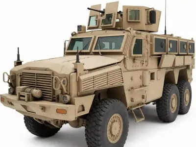 6x6 MRAP Tactical Armored Vehicle 3D model