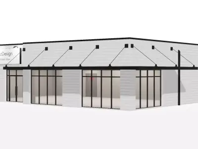 Shop Building Low-poly 3D model