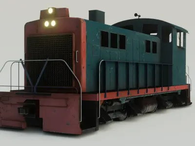 Diesel locomotive 3D model Low-poly 3D model buy