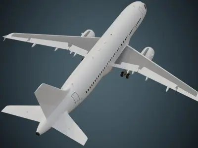 Airliner 1A Low-poly 3D model
