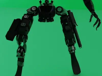 Humanoid Robot Police the future 3D model