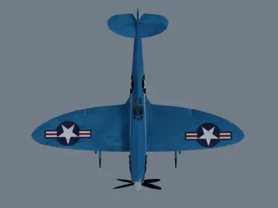 Spitfire low-poly 3D model Low-poly 3D model