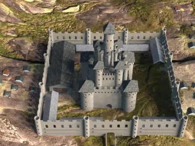 Castle Medieval 3D model get