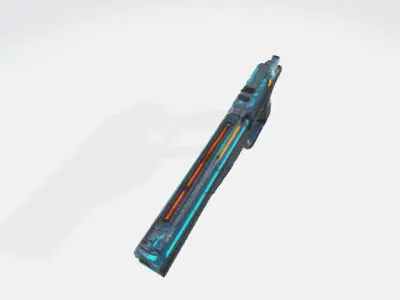 futuristic sci-fi energy pistol 3D model