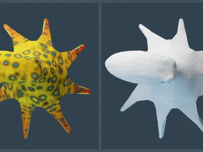 Animated Blue-Ringed Octopus Low-poly 3D model