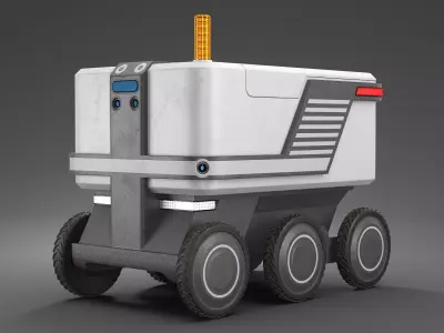 Delivery Courier Robot PBR 3D model