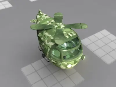 Heavy Chopper Cartoon  3D model