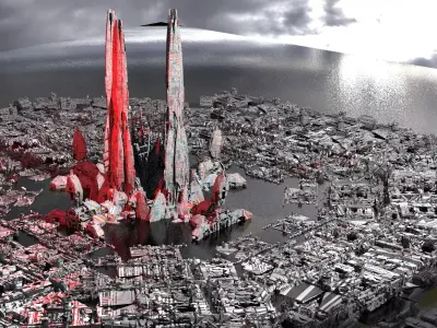 Darth City Structure Kit bash  3D model
