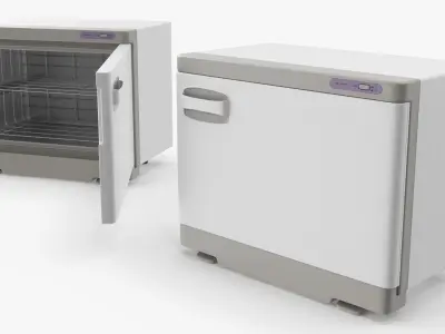 Hot Towel Warmer Cabinet White 3D model