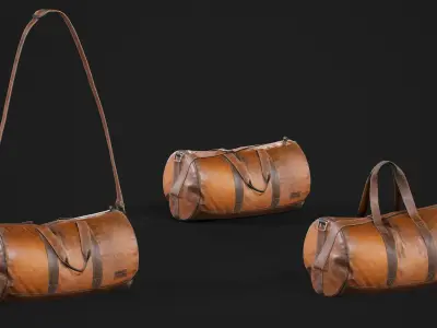 Gym Bag Asset Pack - Game-Ready and High Poly with Marvelous Low-poly 3D model