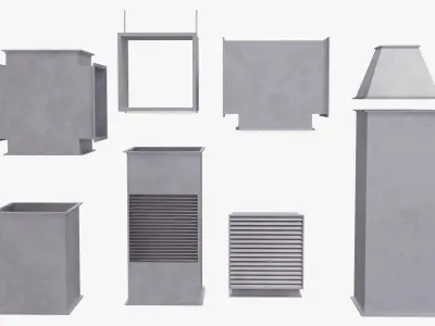 Ventilation Low-poly 3D model