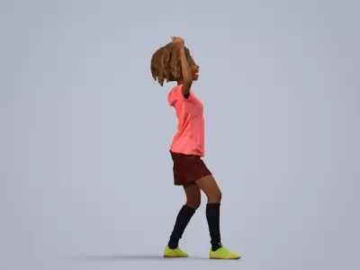 00498Harper006 - Adult Black woman exercising in summer 3D model