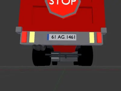 Low Polly Truck Model Low-poly 3D model