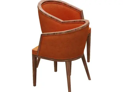 Antique courting chair Low-poly 3D model