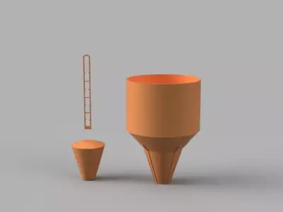 Oils funnel heavy duty Free 3D model