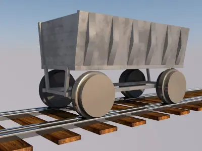  Mining trailer 3D model