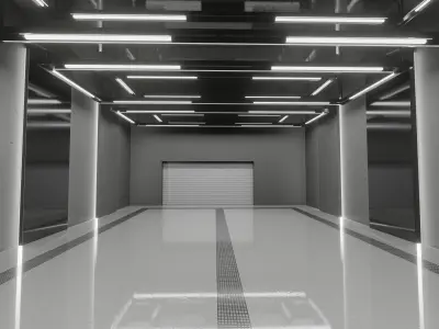 Warehouse loft 3D model 2