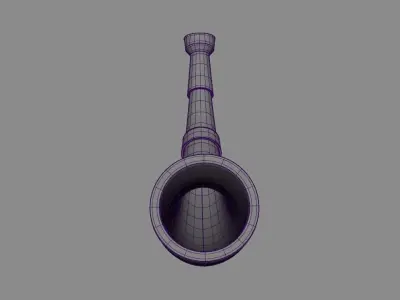Rustic Horn  Low-poly 3D model
