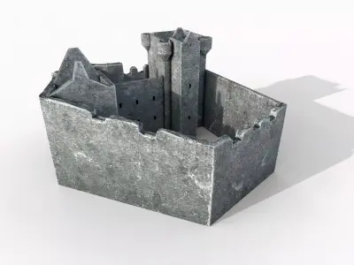 Castle Tioram Low-poly 3D model
