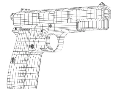 Browning Hi-Power 3D model purchase