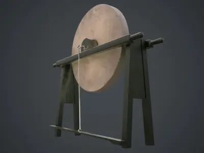Grindstone 1A Low-poly 3D model