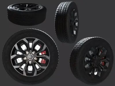 Vehicle Rubber Tire 3D model