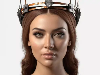 Steampunk Industrial Crown Headpiece 3D model